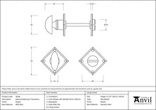 Load image into Gallery viewer, 18336 Pewter Diamond Bathroom Thumbturn