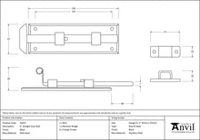 Load image into Gallery viewer, 33015 Black 6" Straight Door Bolt