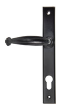 Load image into Gallery viewer, 33035 Black Cottage Slimline Lever Espag. Lock Set