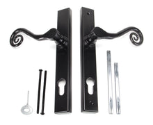 Load image into Gallery viewer, 33037L Black Monkeytail Slimline Lever Espag. Lock Set - LH
