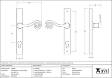Load image into Gallery viewer, 33038R Pewter Monkeytail Slimline Lever Espag. Lock Set - RH