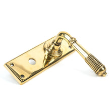 Load image into Gallery viewer, 33084 Aged Brass Reeded Lever Bathroom Set