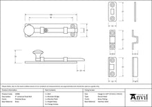 Load image into Gallery viewer, 33096 Polished Brass 4" Universal Bolt