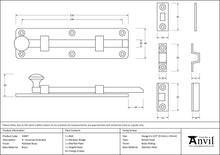 Load image into Gallery viewer, 33097 Polished Brass 6" Universal Bolt