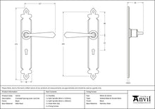 Load image into Gallery viewer, 33116 Black Cromwell Lever Lock Set