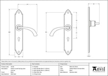Load image into Gallery viewer, 33136 Black Gothic Curved Sprung Lever Lock Set