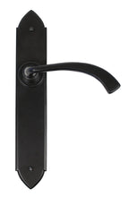 Load image into Gallery viewer, 33137 Black Gothic Curved Sprung Lever Latch Set