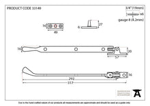 Load image into Gallery viewer, 33149 Beeswax 12" Peardrop Stay