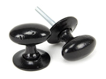 Load image into Gallery viewer, 33251 Black Oval Mortice/Rim Knob Set