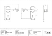Load image into Gallery viewer, 33279 Black Monkeytail Lever Lock Set
