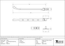 Load image into Gallery viewer, 33292 Black 10" Handmade Peardrop Stay