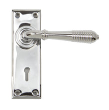 Load image into Gallery viewer, 33306 Polished Chrome Reeded Lever Lock Set