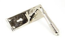 Load image into Gallery viewer, 33324 Polished Nickel Reeded Lever Lock Set