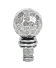 Load image into Gallery viewer, 33397 Pewter Hammered Ball Curtain Finial (pair)