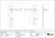 Load image into Gallery viewer, 33633 Pewter Narrow Lever Espag. Lock Set