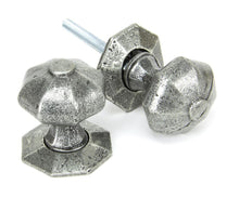 Load image into Gallery viewer, 33643 Pewter Octagonal Mortice/Rim Knob Set