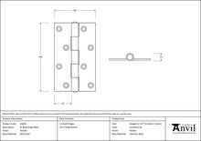 Load image into Gallery viewer, 33693 Pewter 4" Butt Hinge (pair)