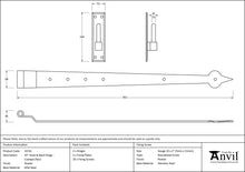 Load image into Gallery viewer, 33741 Pewter 35" Hook & Band Hinge - Cranked (pair)
