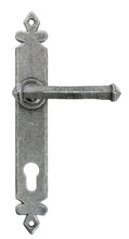 Load image into Gallery viewer, 33766 Pewter Tudor Lever Espag. Lock Set
