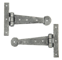 Load image into Gallery viewer, 33788 Pewter 6" Penny End T Hinge (pair)