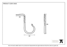 Load image into Gallery viewer, 33835 Black Cup Hook - Large
