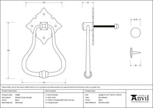 Load image into Gallery viewer, 33868 Black Windsor Door Knocker