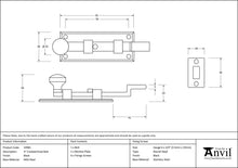 Load image into Gallery viewer, 33981 Black 4" Cranked Knob Bolt