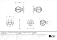Load image into Gallery viewer, 39010 Aged Brass Flower Mortice/Rim Knob Set