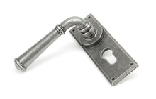 Load image into Gallery viewer, 45128 Pewter Regency Lever Euro Lock Set