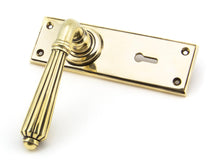 Load image into Gallery viewer, 45310 Aged Brass Hinton Lever Lock Set
