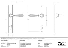 Load image into Gallery viewer, 45314 Aged Brass Hinton Slimline Lever Espag. Lock Set