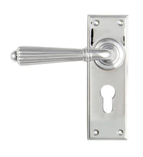 Load image into Gallery viewer, 45319 Polished Chrome Hinton Lever Euro Lock Set