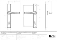 Load image into Gallery viewer, 45338 Polished Bronze Hinton Slimline Lever Espag. Lock Set