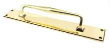Load image into Gallery viewer, 45374 Aged Brass 425mm Art Deco Pull Handle on Backplate