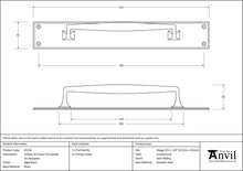 Load image into Gallery viewer, 45374 Aged Brass 425mm Art Deco Pull Handle on Backplate