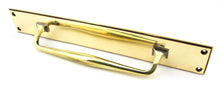 Load image into Gallery viewer, 45374 Aged Brass 425mm Art Deco Pull Handle on Backplate