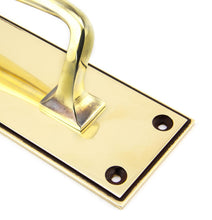 Load image into Gallery viewer, 45374 Aged Brass 425mm Art Deco Pull Handle on Backplate