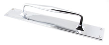 Load image into Gallery viewer, 45375 Polished Chrome 425mm Art Deco Pull Handle on Backplate