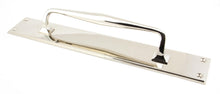 Load image into Gallery viewer, 45376 Polished Nickel 425mm Art Deco Pull Handle on Backplate