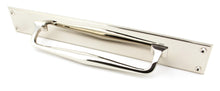 Load image into Gallery viewer, 45376 Polished Nickel 425mm Art Deco Pull Handle on Backplate