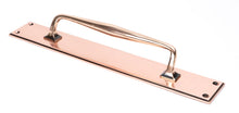 Load image into Gallery viewer, 45378 Polished Bronze 425mm Art Deco Pull Handle on Backplate