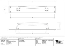 Load image into Gallery viewer, 45378 Polished Bronze 425mm Art Deco Pull Handle on Backplate