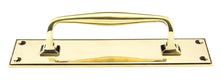 Load image into Gallery viewer, 45379 Aged Brass 300mm Art Deco Pull Handle on Backplate