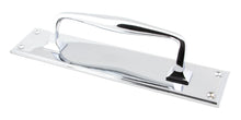 Load image into Gallery viewer, 45380 Polished Chrome 300mm Art Deco Pull Handle on Backplate