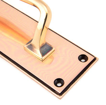 Load image into Gallery viewer, 45383 Polished Bronze 300mm Art Deco Pull Handle on Backplate