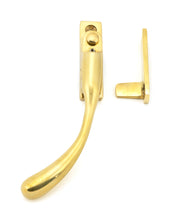 Load image into Gallery viewer, 45396 Polished Brass Night-Vent Locking Peardrop Fastener - LH