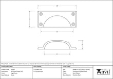 Load image into Gallery viewer, 45400 Aged Brass Art Deco Drawer Pull