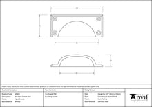 Load image into Gallery viewer, 45403 Aged Bronze Art Deco Drawer Pull