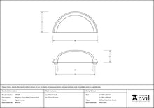 Load image into Gallery viewer, 45408 Aged Bronze Regency Concealed Drawer Pull