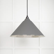 Load image into Gallery viewer, 45433BL Hammered Nickel Hockley Pendant in Bluff